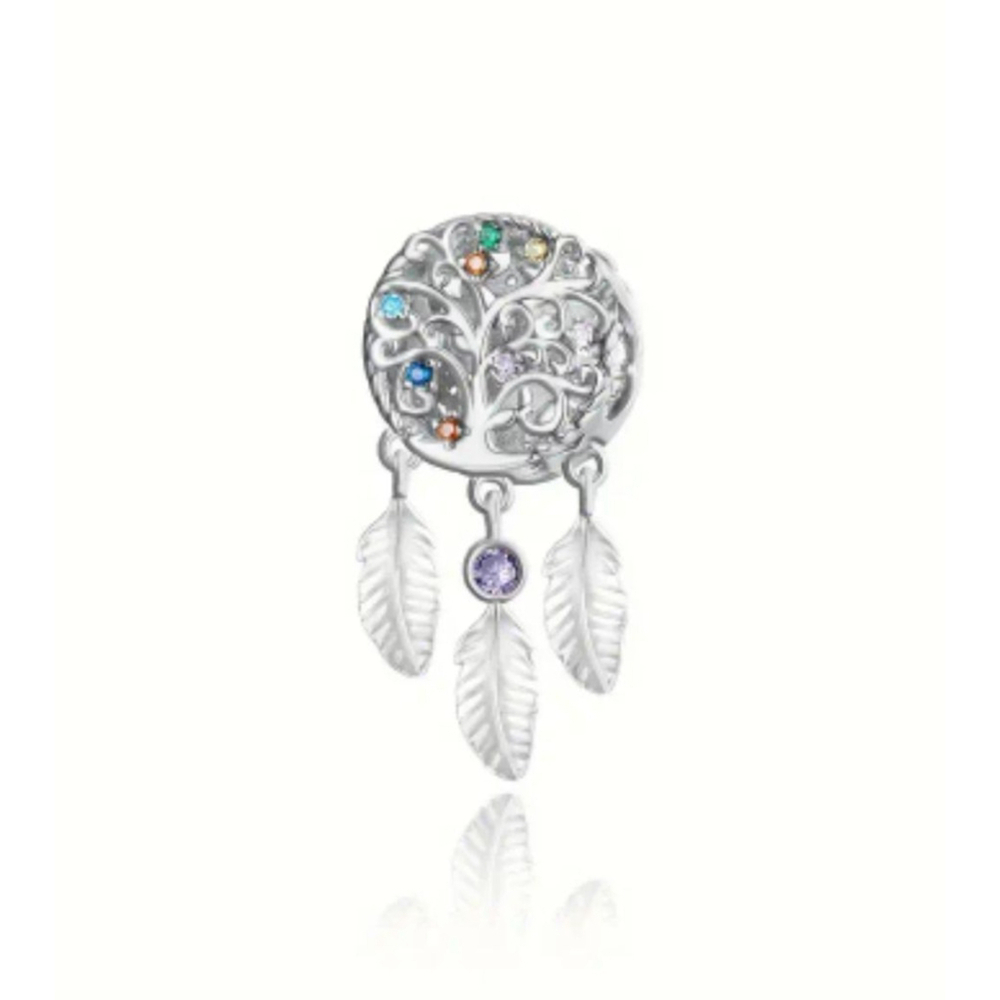Charm Unisex Multicolor Silver Tree of Life